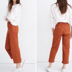 Madewell Rust Orange Wide-Leg Pants